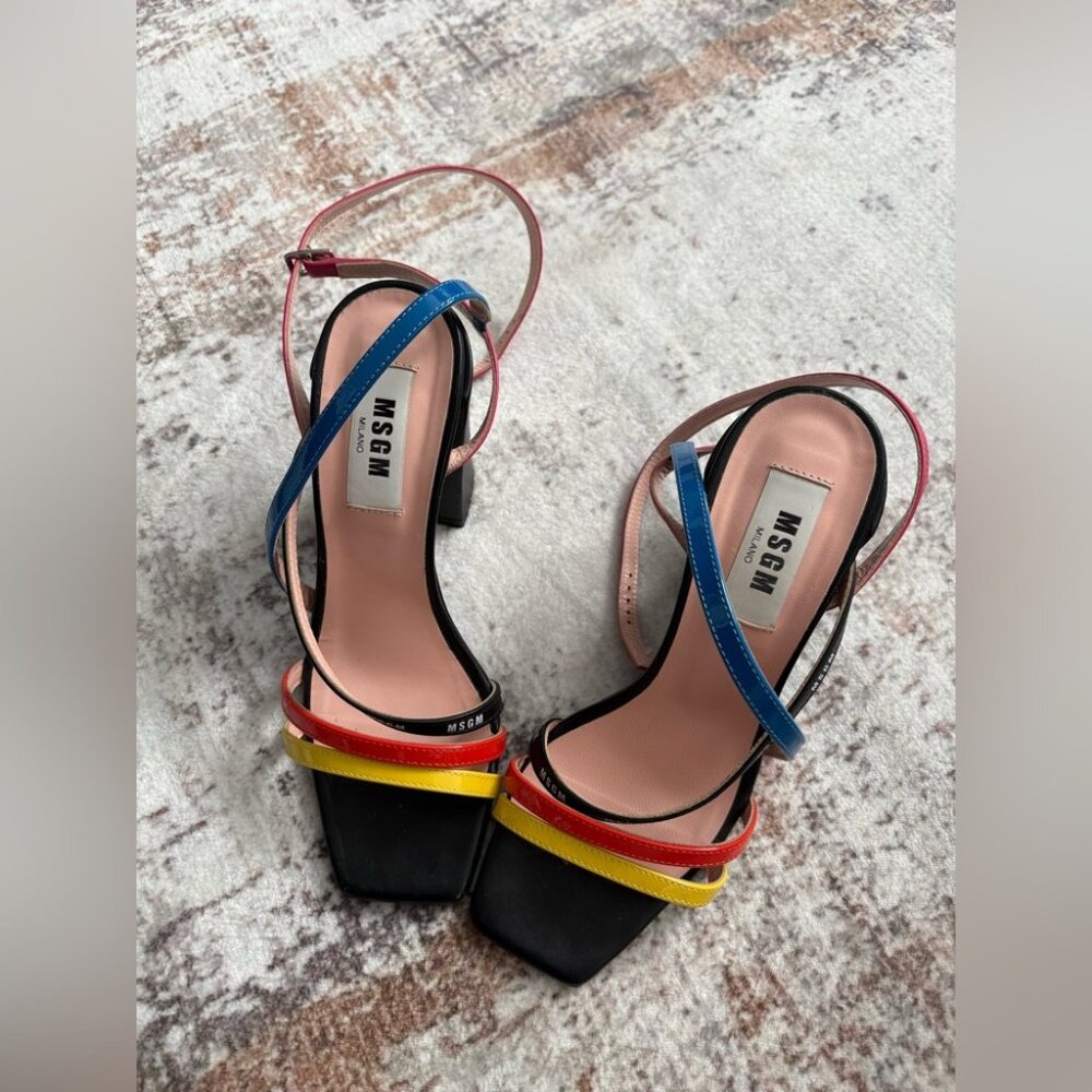 Msgm Multicolor Leather Sandals. - image 2
